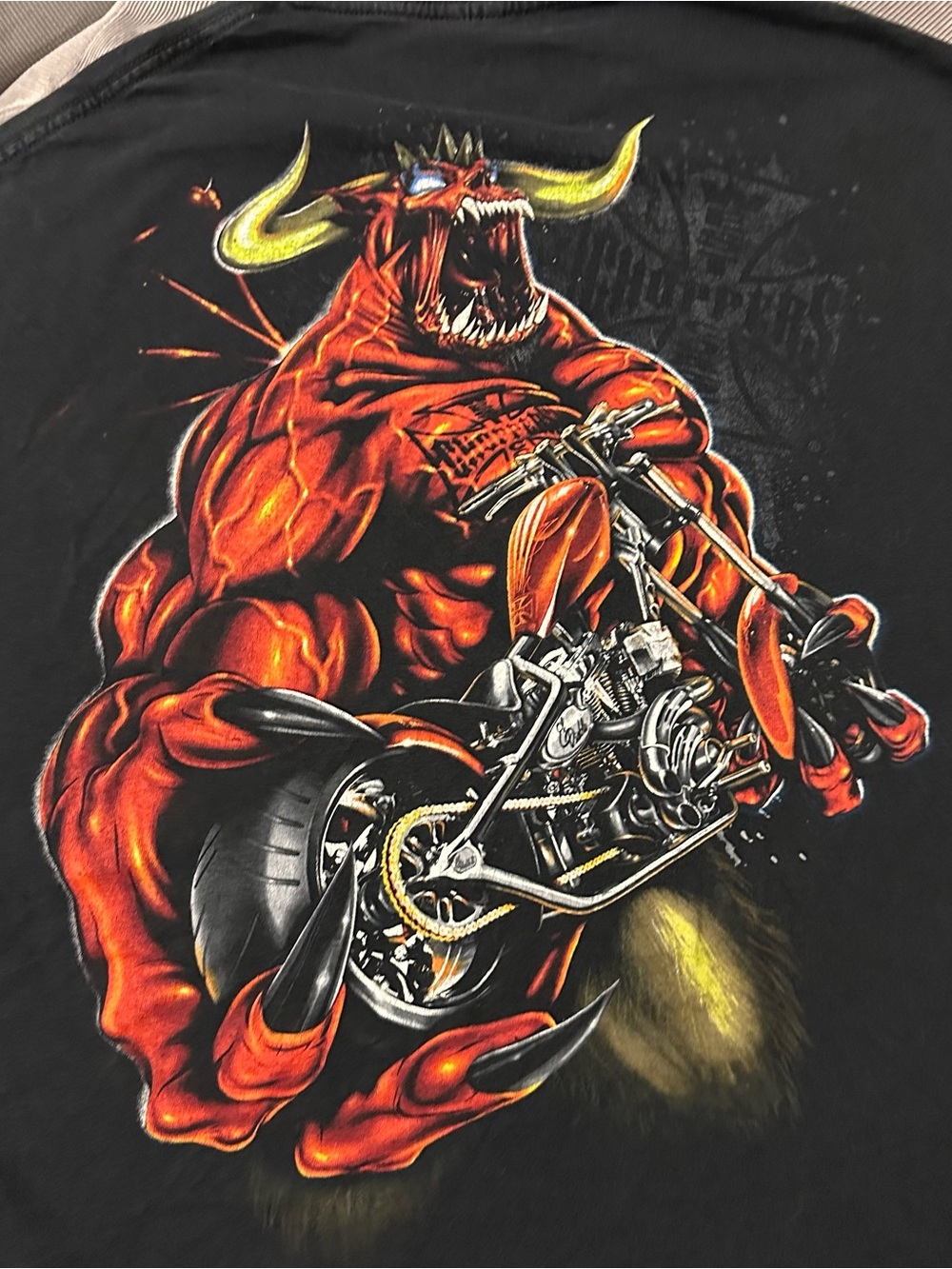 VTG West-Coast Choppers Motorcycle Demon Double Sided Black T-Shirt XXL